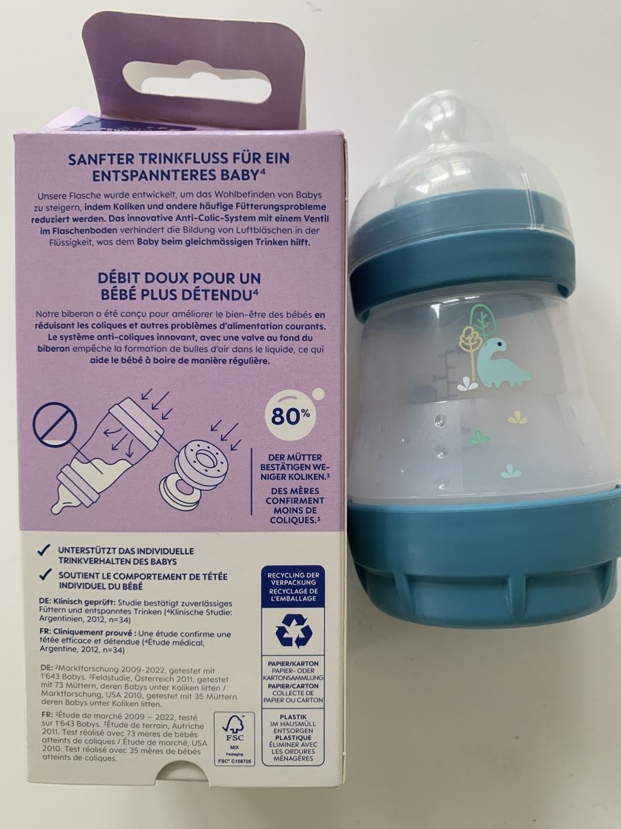 Mam Baby-Mahlzeiten: MAM anti-colic Flasche 160 ml, 0+ Monate – Neu (gemäss Beschreibung) aus Zürich von AnaMK 2