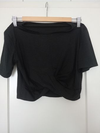 Schwarzes Top  Knotendetail / Twist-Front, Gr. XS, Wie neu
