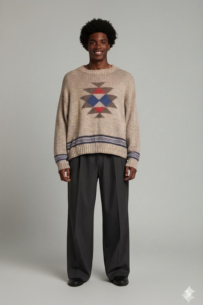 Maglioni & Felpe: Vintage Boathouse Row Pullover mit geometrischem Muster aus – Usato da Zug venduto da vinokilo