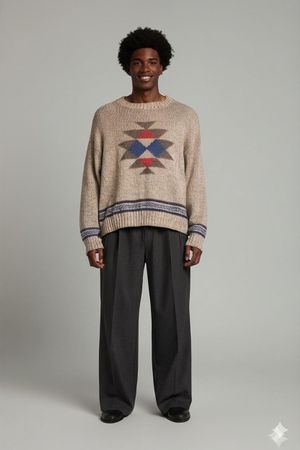 Vintage Boathouse Row Pullover mit geometrischem Muster aus