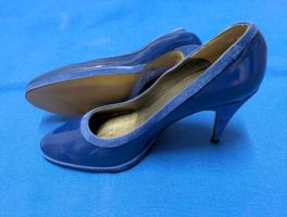 Blaue Pumps glänzend Gr. 38