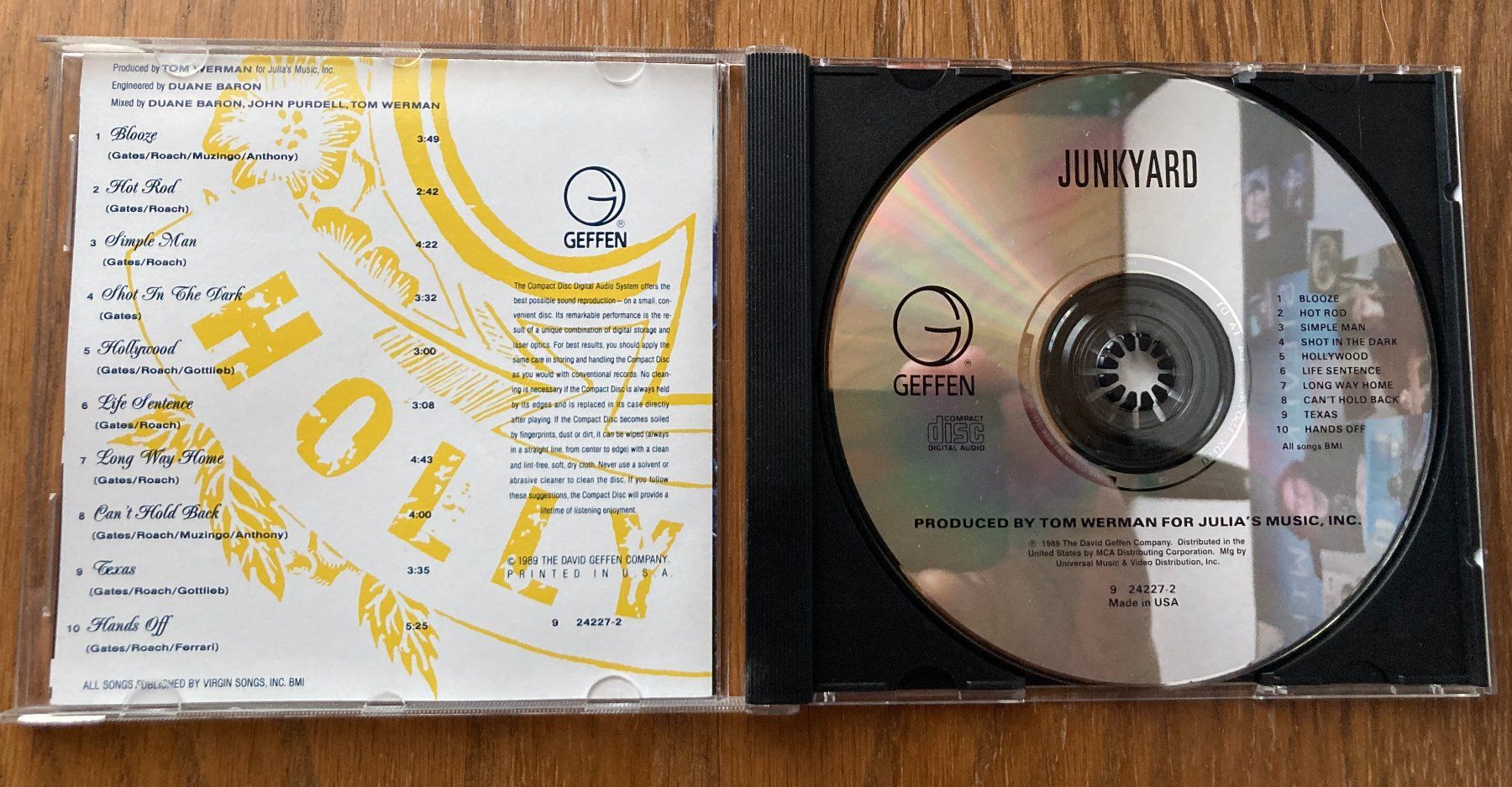 CD: JUNKYARD "Junkyard" 1989 – Usato da Attiswil venduto da Jay70 2