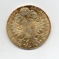 (159) Austria, Taler 1780 Maria,   Silber vergoldet