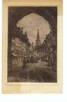Bern, Marktgasse,  Radierung / Kupferstich von Paul Matthes
