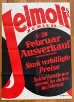 Vintage Jelmoli Zürich Ausverkauf Poster - 30er Jahre