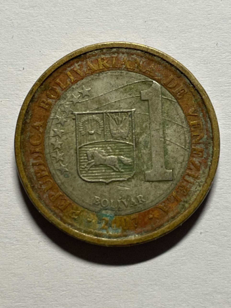 Tutti le monete: (18) Venezuela - 1 Bolivar 2007 – Usato da Aesch BL venduto da masmusgo 1