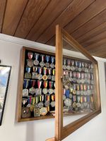 Sammlervitrine ohne oder mit Medaillen Holzrahmen