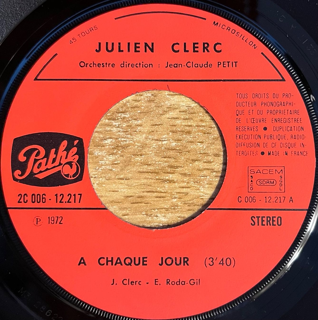 Dischi in vinile: JULIEN CLERC - À CHAQUE JOUR – Usato da Bussigny venduto da vinyl-pas-cher 2