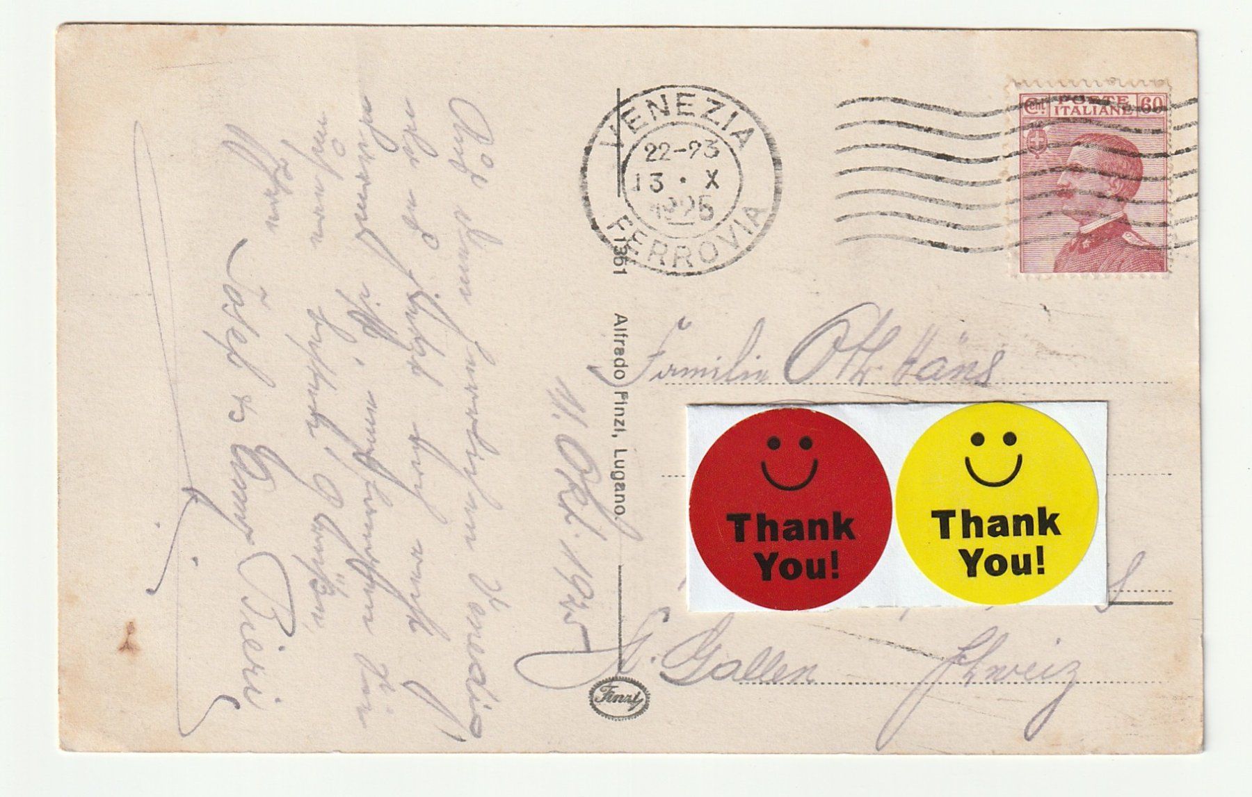 Cartoline postali: Ansichtskarte Venedig Il Molo 13.10.1925 – Usato da St. Gallen venduto da Ricardo_Deals 1