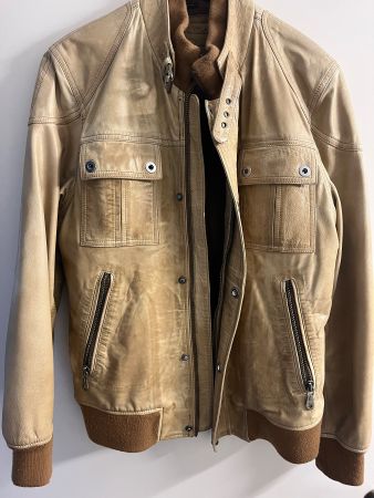 Original Salsa Jeans Lederjacke im schönen Vintage-/Used-Loo