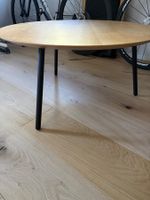 Runder Wohnzimmertisch Holzoptik schwarze Beine gebraucht