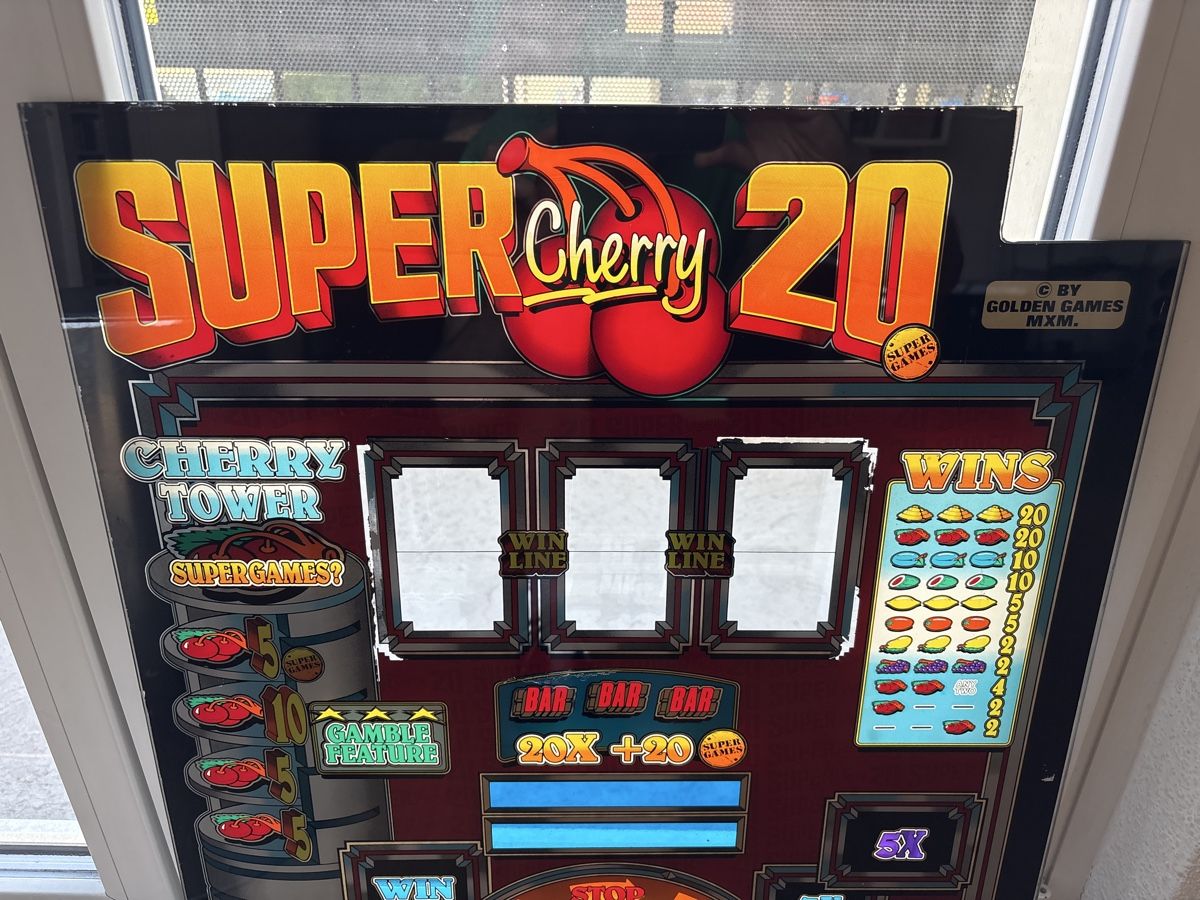 Slot Machine: Frontscheibe "Super Cherry 20" – Kult-Klassiker! – Usato da Thun venduto da Gitarre-1 3