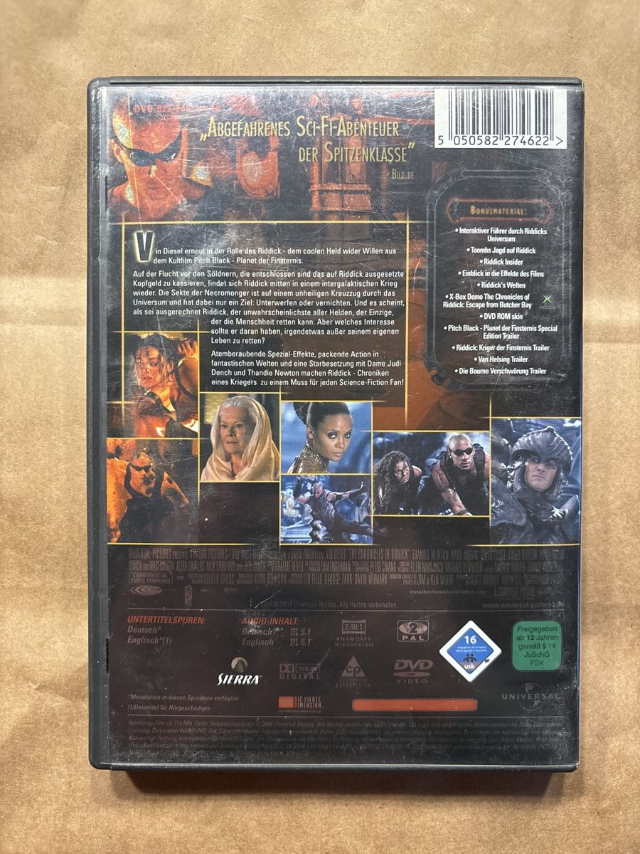 Tutti i DVDs: Riddick (2204) – Usato da Ruswil venduto da Slivio_ 1
