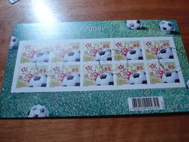 Kleinbogen Fussball-EM 2008 ET-o, Selbstklebemarken