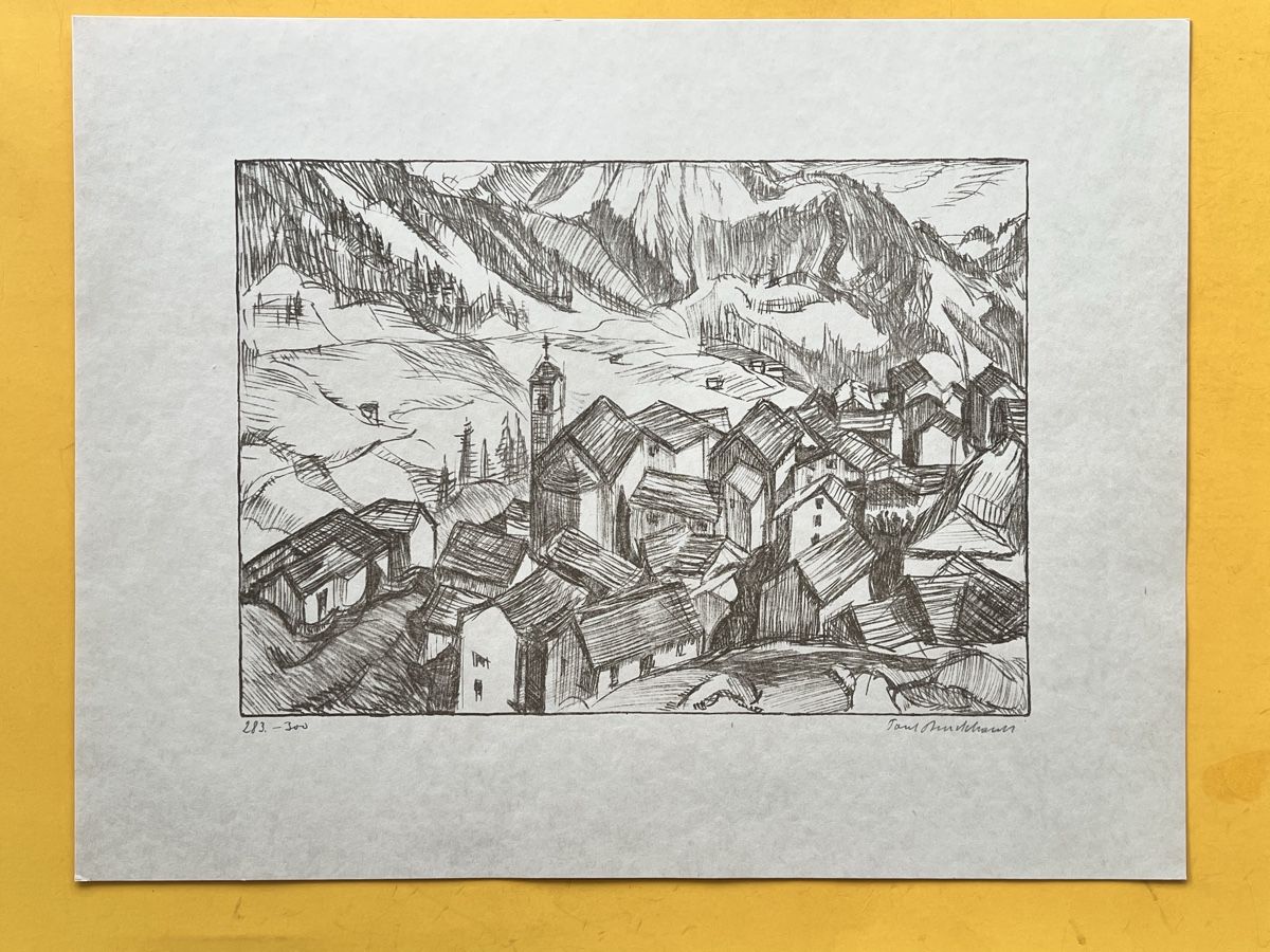 Grafica & Litografie: Paul Burckhardt, Original Lithographie Simplon Dorf – Usato da Adliswil venduto da bilderboerse-zuerich