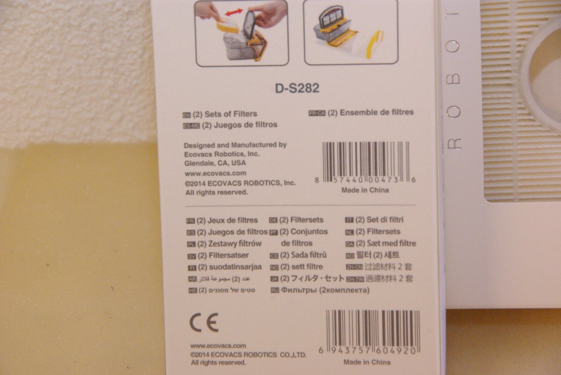 Ecovacs Aspirapolveri & Accessori: 2x Ecovacs Robotics Deebot D-S282 Filter – Nuovo e nell'imballaggio originale da Herisau venduto da Cevianer1844 4
