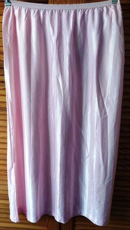 Unterrock mit Streifenmuster, rosa Satin - Grösse S -