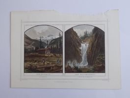 Handeck und Handeckfall Berner Oberland koloriertes