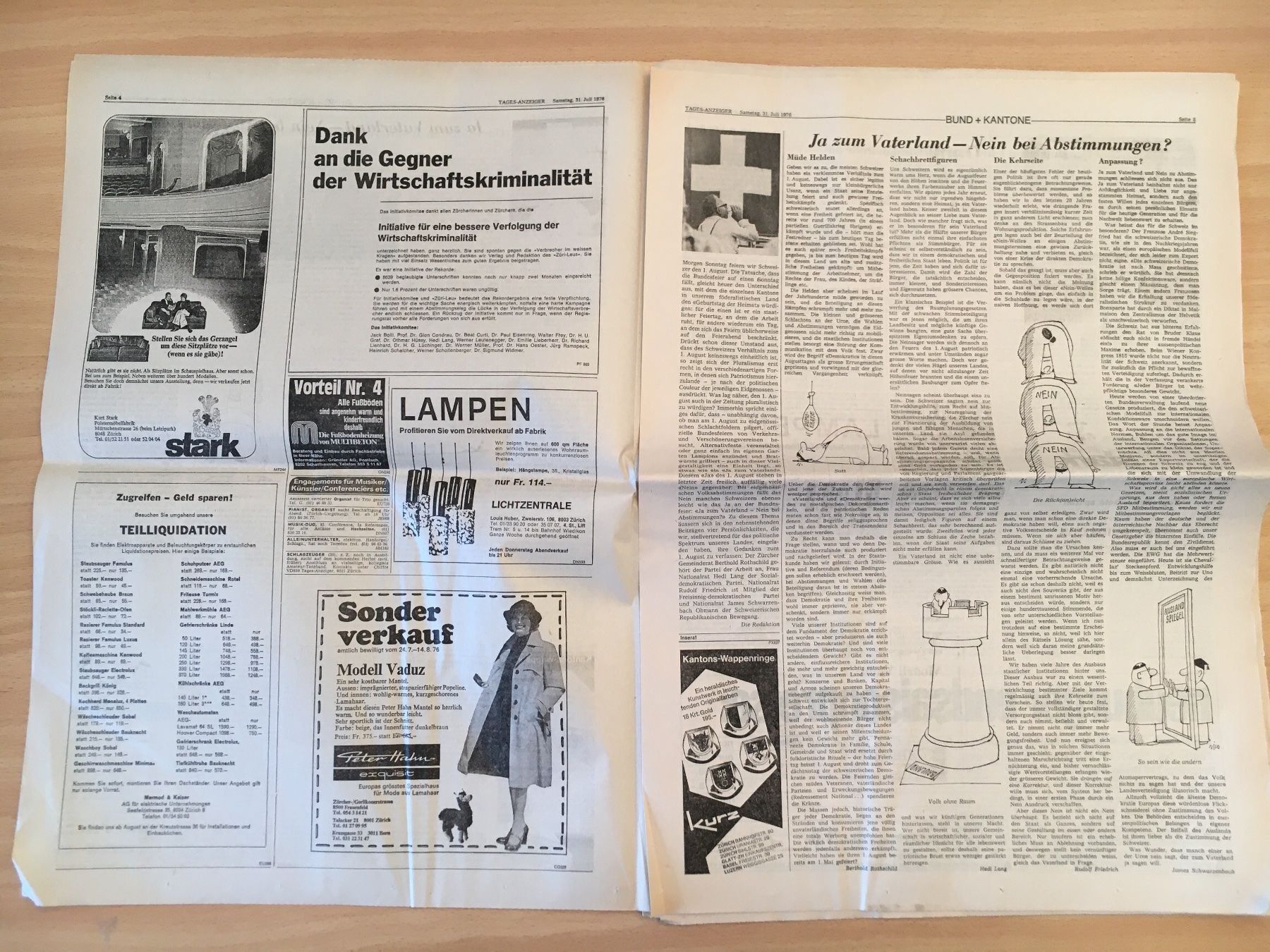 Zeitschriften & Magazine: Tagesanzeiger vom 31. Juli 1976 – Gebraucht aus Luzern von Jiggy_8898 2