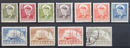 Grönland Kat. 28-36, 41 & 44 gest. 1950/59 Kat. 20 Euro