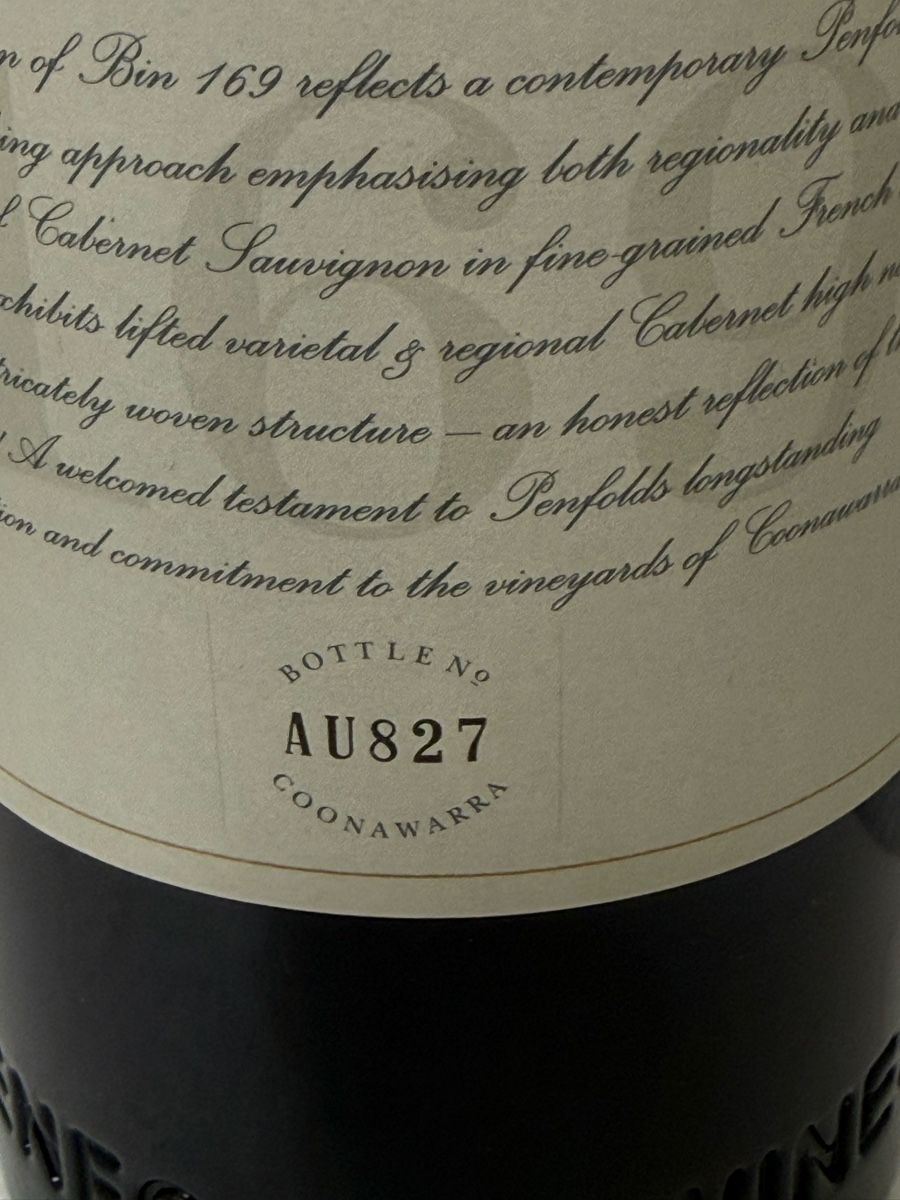 Wein: Rotwein Penfolds Bin 169 Cabernet Sauvignon 2019 – Neu (gemäss Beschreibung) aus Goldach von Messerguru 2