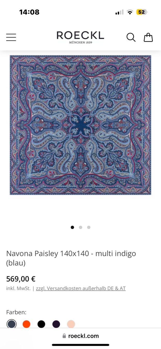 Roeckl Foulard & Sciarpe: Roeckl München 1839 – Nuovo e nell'imballaggio originale da Schönenberg ZH venduto da JaluTa