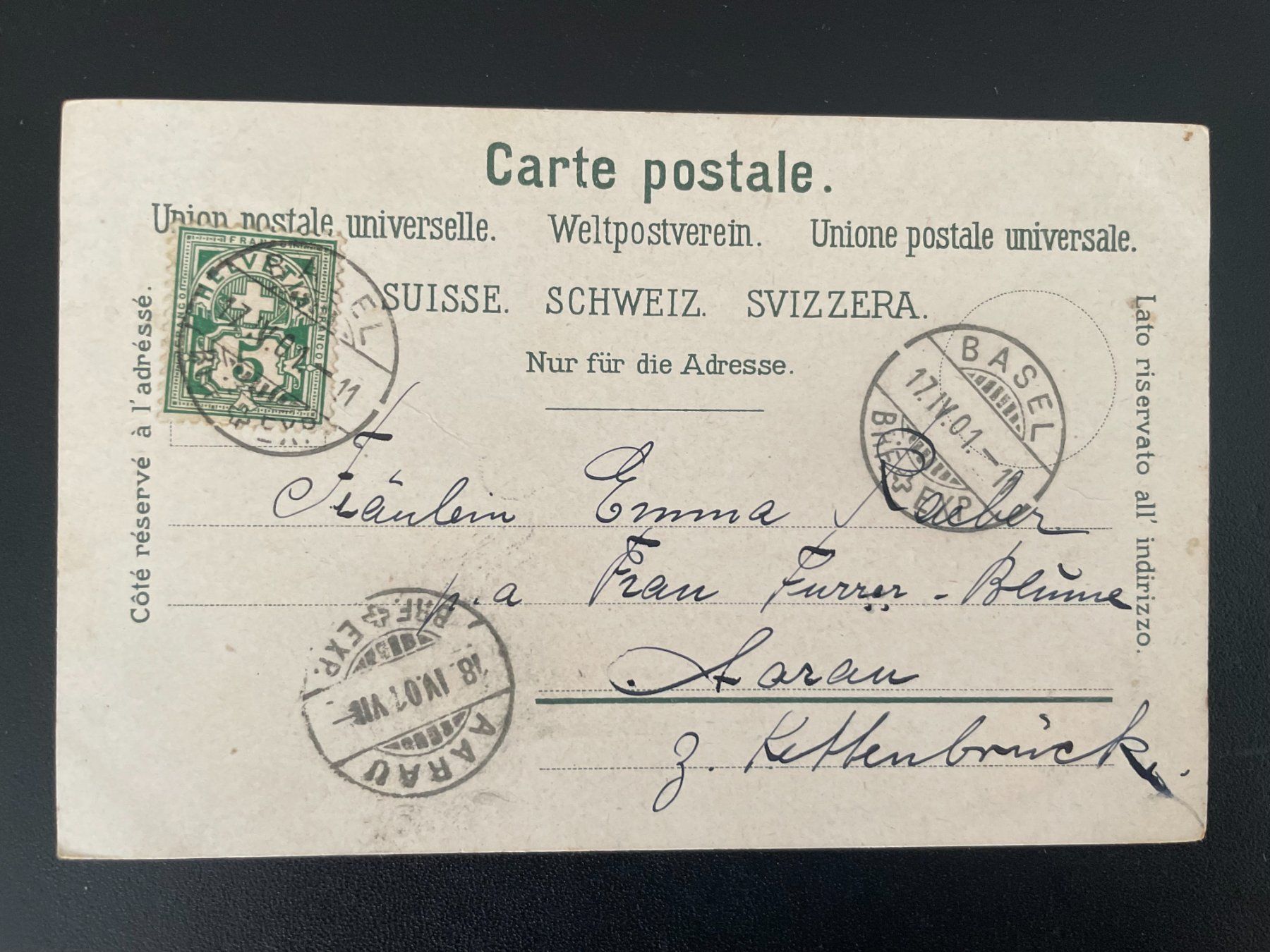 Cartoline postali: AK BS Basel, Universitäts-Bibliothek, 1901 – Usato da Thal venduto da Danny82 1