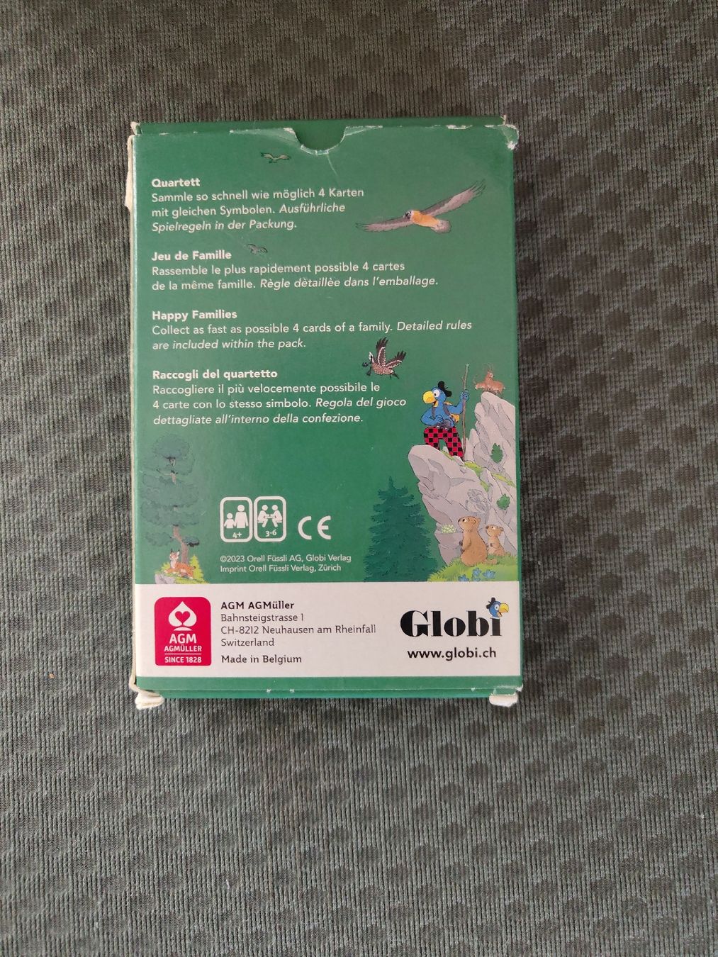 Giochi: Globi Quartett im Nationalpark Spiel  – Usato da Spiegel b. Bern venduto da M.Raymond 1