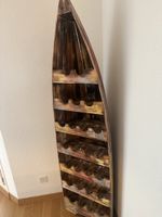 Weinregal in Bootsform Holz braun