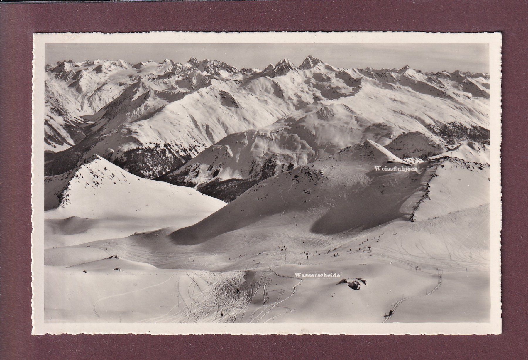 Cartoline postali: PARSENN - Blick von der Weissfluh – Usato da Pully venduto da nicecards
