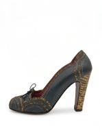 Alaïa Lace-Up Snakeskin Trim Pump EU 39 Mehrfarbig