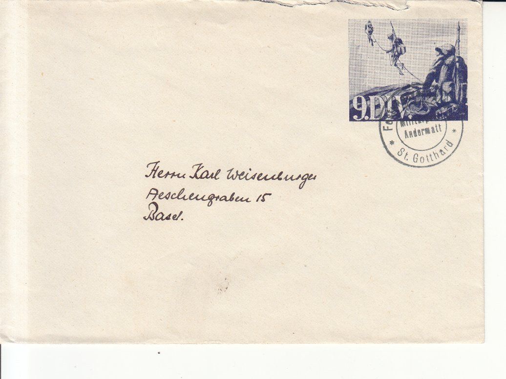 Alle Briefmarken: Kommkandostäbe Wi 95 e als Briefaufdruck – Gebraucht aus Bürglen TG von StampGraf