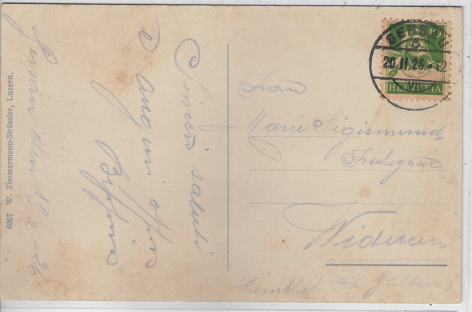 Cartoline postali: Gersau mit Vorder- und Hinter-Bauen - Litho – Usato da Ettingen venduto da Kartenplanet 1