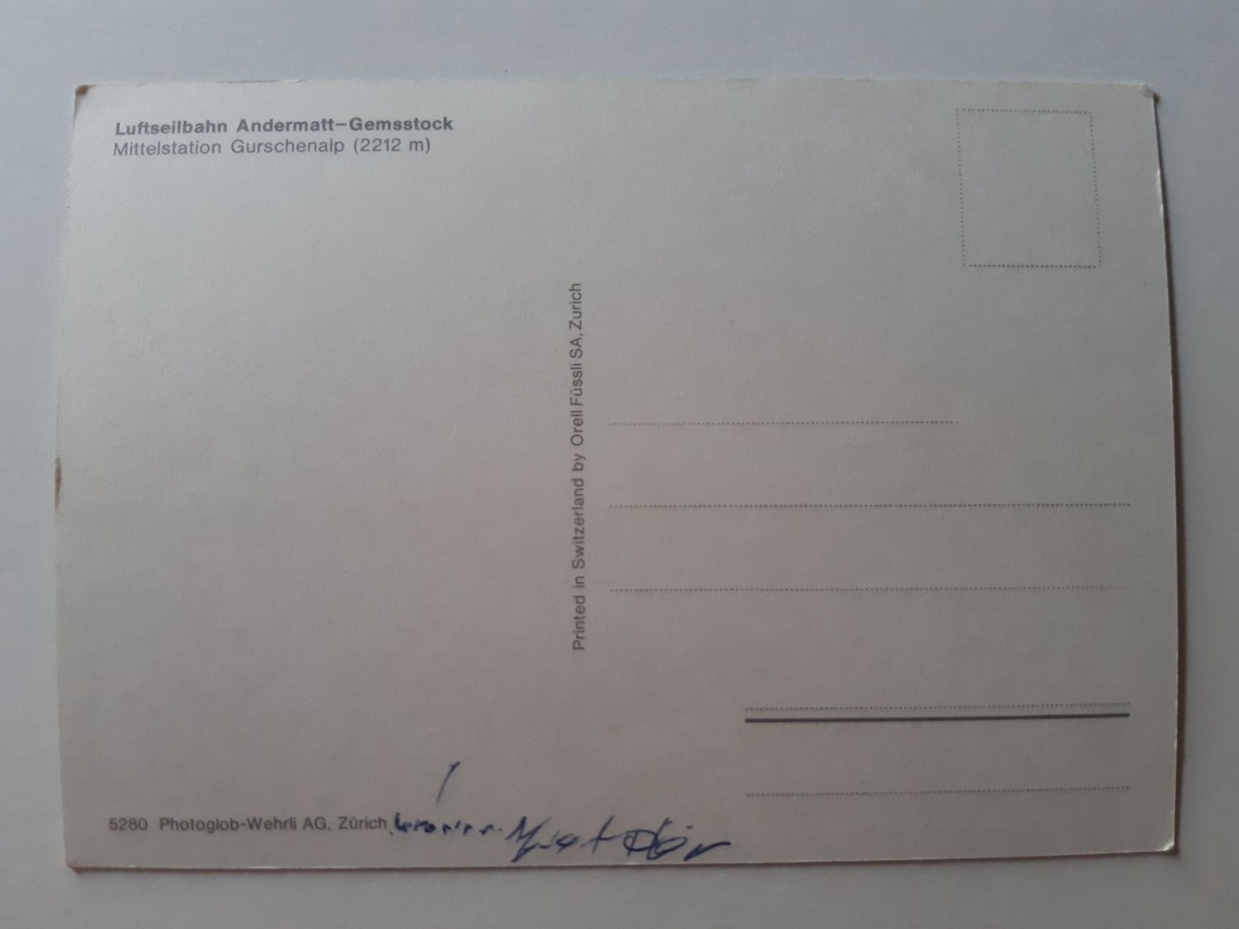 Cartoline postali: Andermatt Gurschenalp luftseilbahn mittelstation, postcard – Usato da Verscio venduto da giamma1985 1