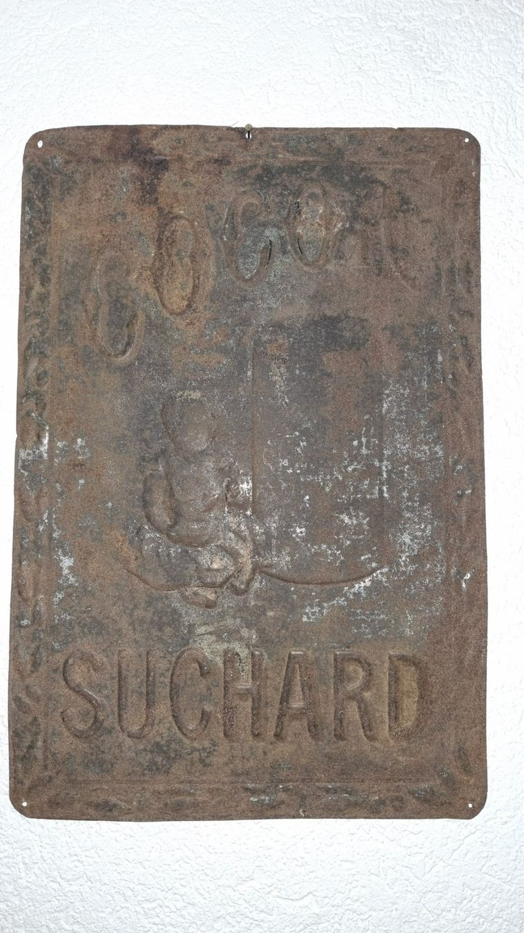 Suchard Insegne: Blechschild Suchard Cocoa Antik – Usato da Wahlen venduto da Veani 1