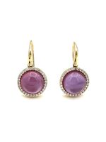 ROBERTO COIN. Boucles d'oreilles or, améthystes et diamants