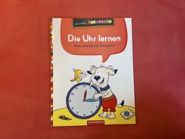 Die Uhr lernen, Mein Lernheft mit Übungsuhr, guter Zustand