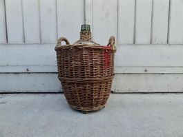 alte Korbflasche geeeicht 7.5 Liter 1950