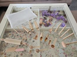 Montessori Holz-Sinnesförder-Set mit Werkzeugen