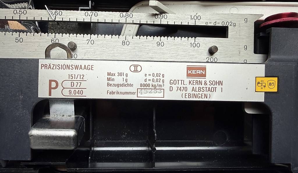 Accessori da laboratorio: Präzisionswaage Kern 151/12 – Usato da Bärau venduto da gst_jd8x