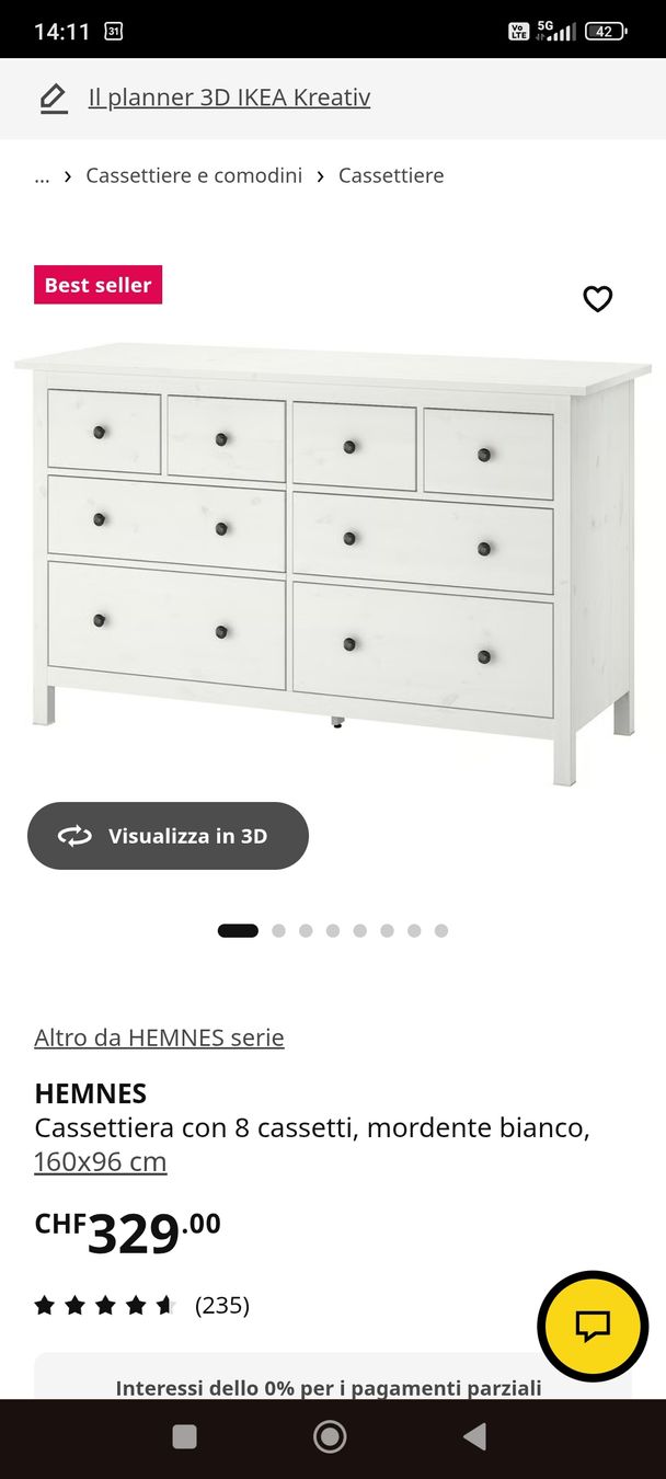Ikea Credenze: Cassettiera HEMNES IKEA – Usato da Massagno venduto da Gametrader00