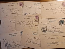 Reichspost - 9 Postkarten vor 1900