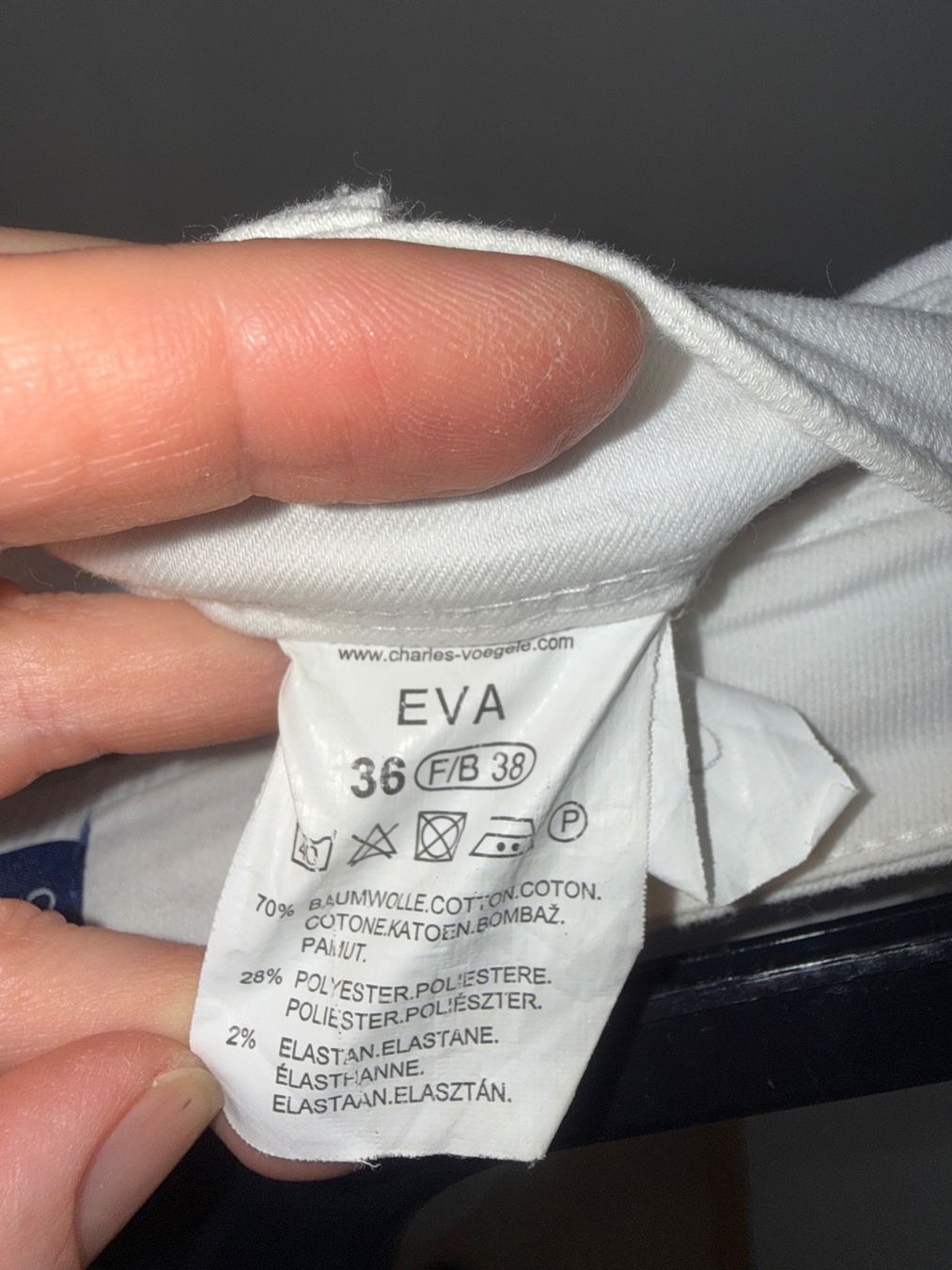 Jeans: weiße Slim-Jeans Gr.36 – D'occasion à Buchrain par nat_pl5p 3