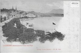 Luzern - Schweizerhof-Quai und Rigi