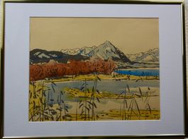 Neu! Aquarell "Leo Deck", signiert, dat. 60, Berner Künstler