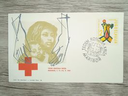 TR70 Enveloppe + Timbre Jugoslavija 1961
