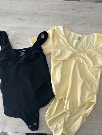 2 Bodys Creamy Fabrics schwarz gelb Grösse 4XL neu