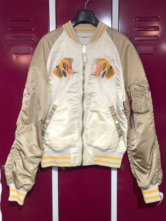 ALPHA INDUSTRIES REVERSIBLE SOUVENIR JACKET SZ: L