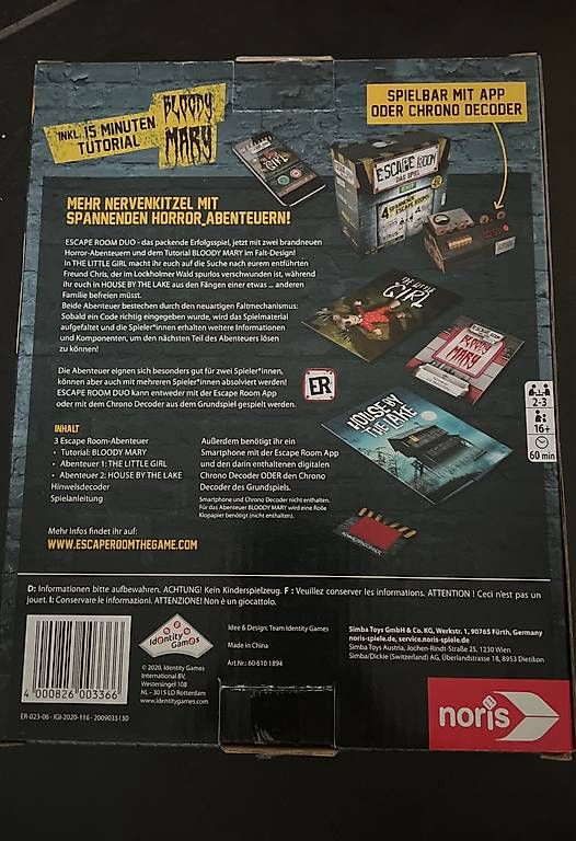 Giochi: Escape room das spiel - duo  – Usato da Bilten venduto da and_6hjn 1