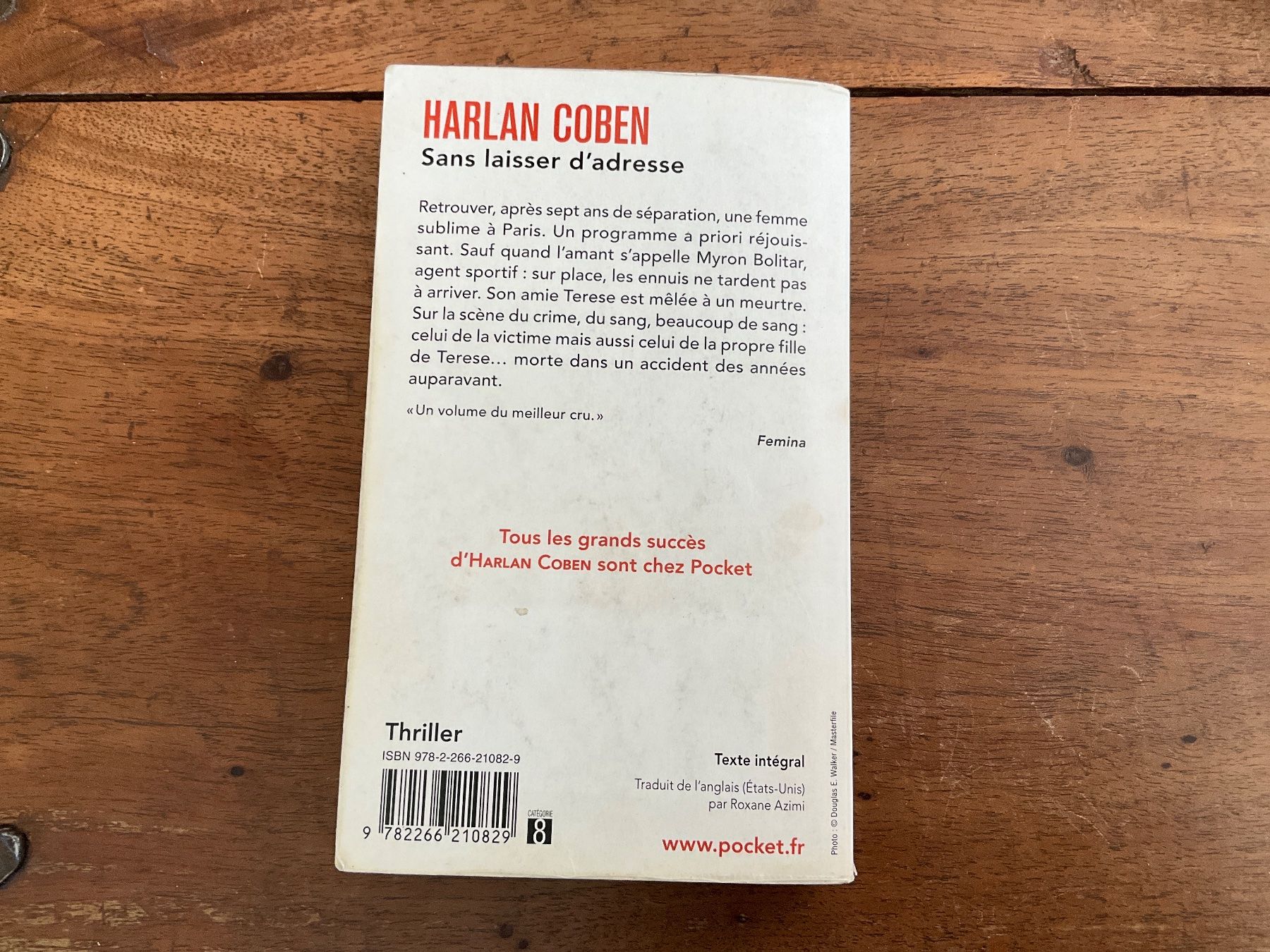 Bücher: Harlan Coben - Sans laisser d'adresse, Thriller d'été! – Gebraucht aus Avenches von Lactobacille 1